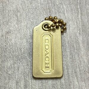 Coach Gold Metal Hang Tag